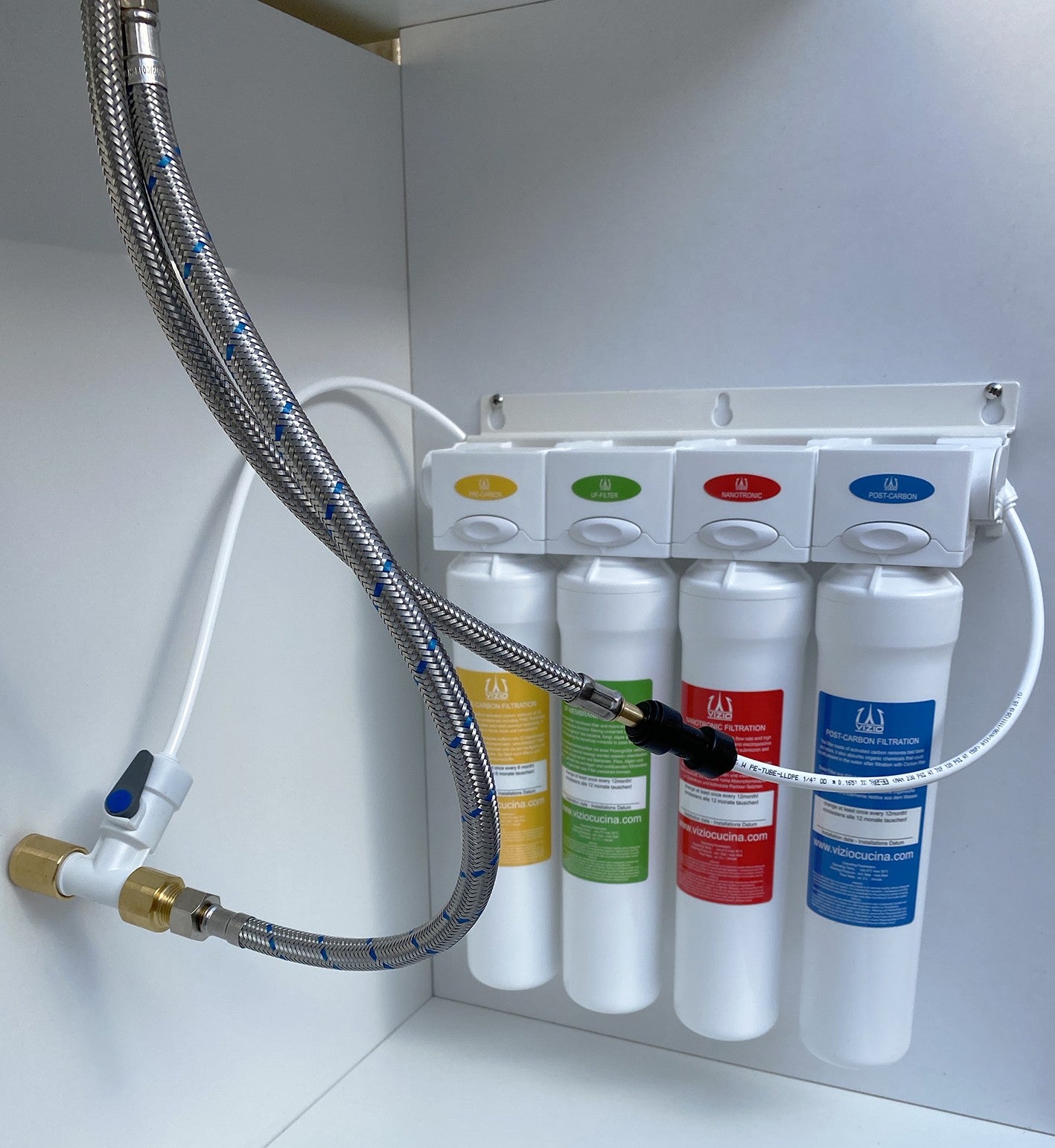 4-Stage Activated Carbon Water Filtration System – Complete Home Drinking Water Filter for 1 Year of Pure, Fresh Water