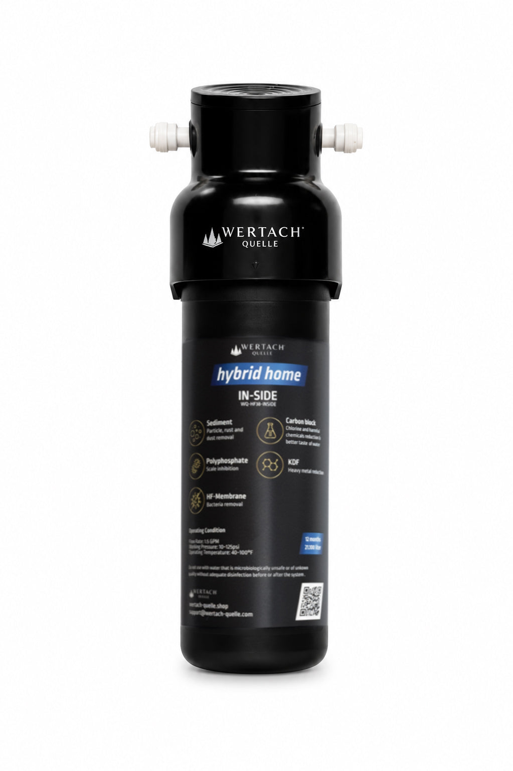 Under Sink 4-in-1 Activated Carbon Water Filter IN-SIDE with Quick Change Cartridge – Also Ideal as Reverse Osmosis Pre-Filter