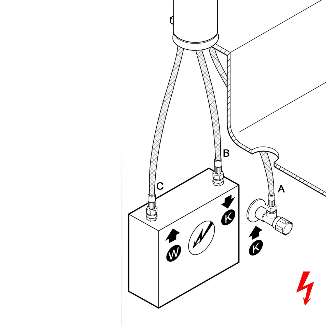 NIEDERDRUCK Wasserhahn Vorfenster Küchenarmatur, Umklappbar 4,5 CM, mit 360° schwenkbarem Auslauf, abnehmbare 2 strahl Handbrause, Verchromt / Grau