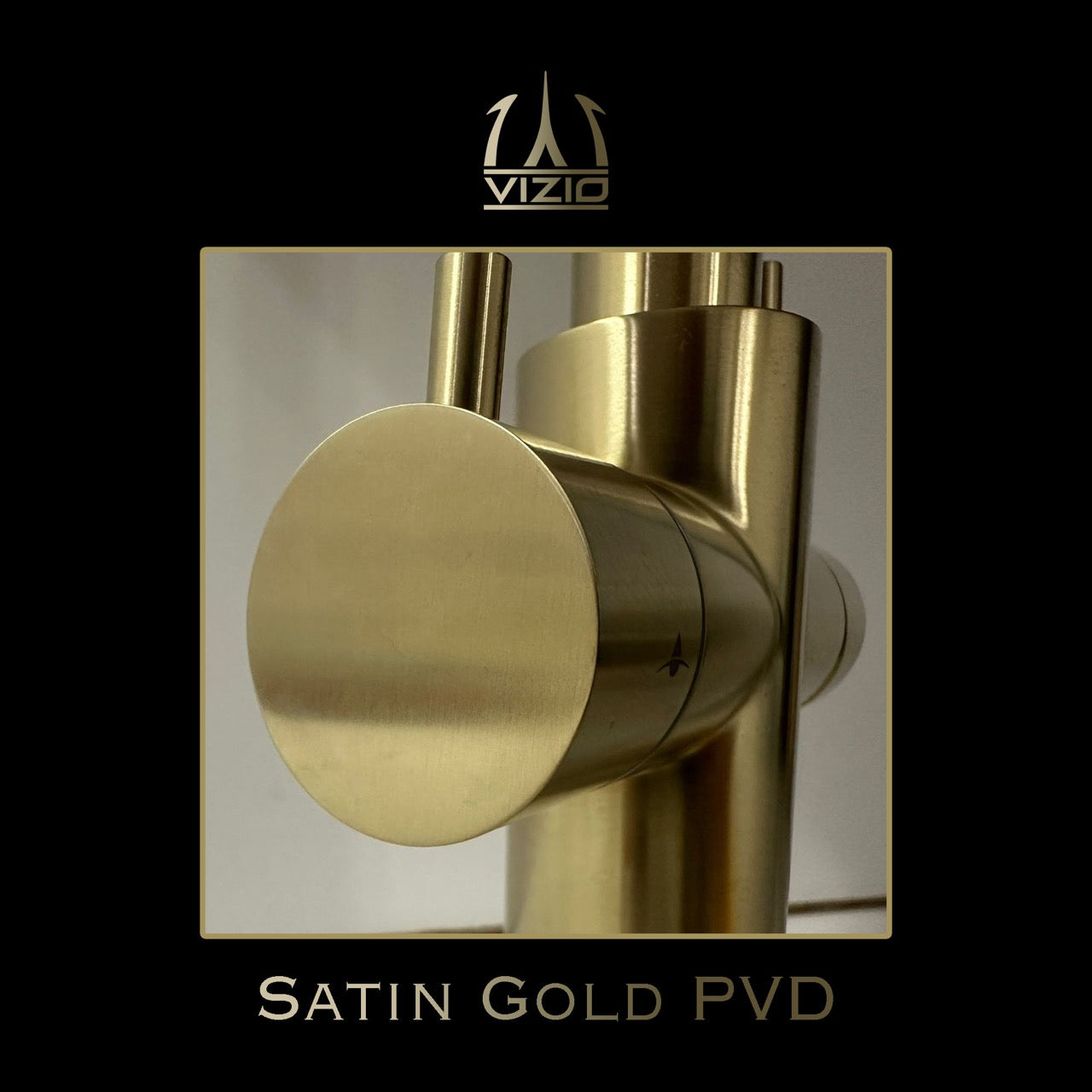 5 Way Kitchen Filter Tap in Solid STAINLESS STEEL, with 360° swivel spout and 2-jets removable Spray, Satin Gold PVD / Red