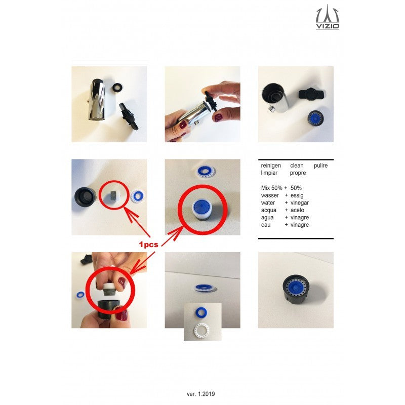 Internal Aerator 18x1mm NEOPERL for 2-jets Spray