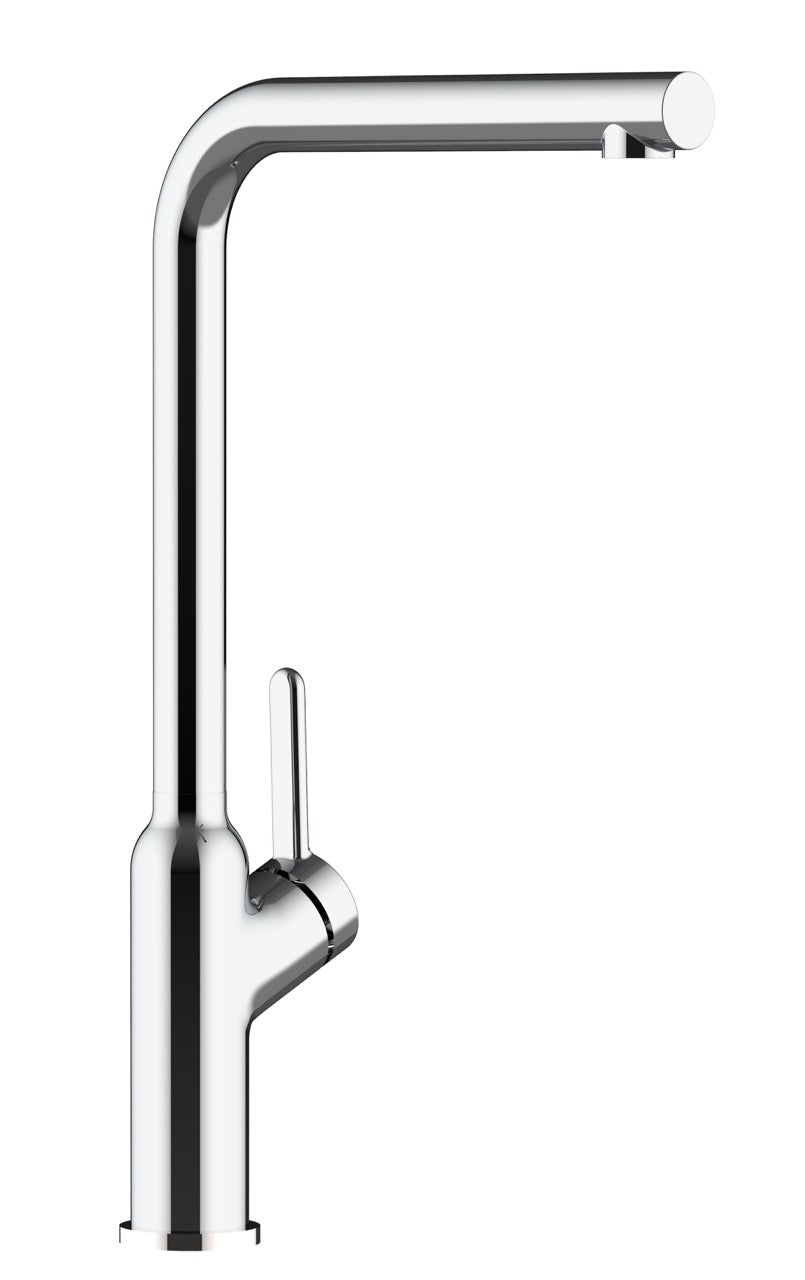 Rubinetto cucina monocomando, BOD, canna a L girevole a 360°, Cromato