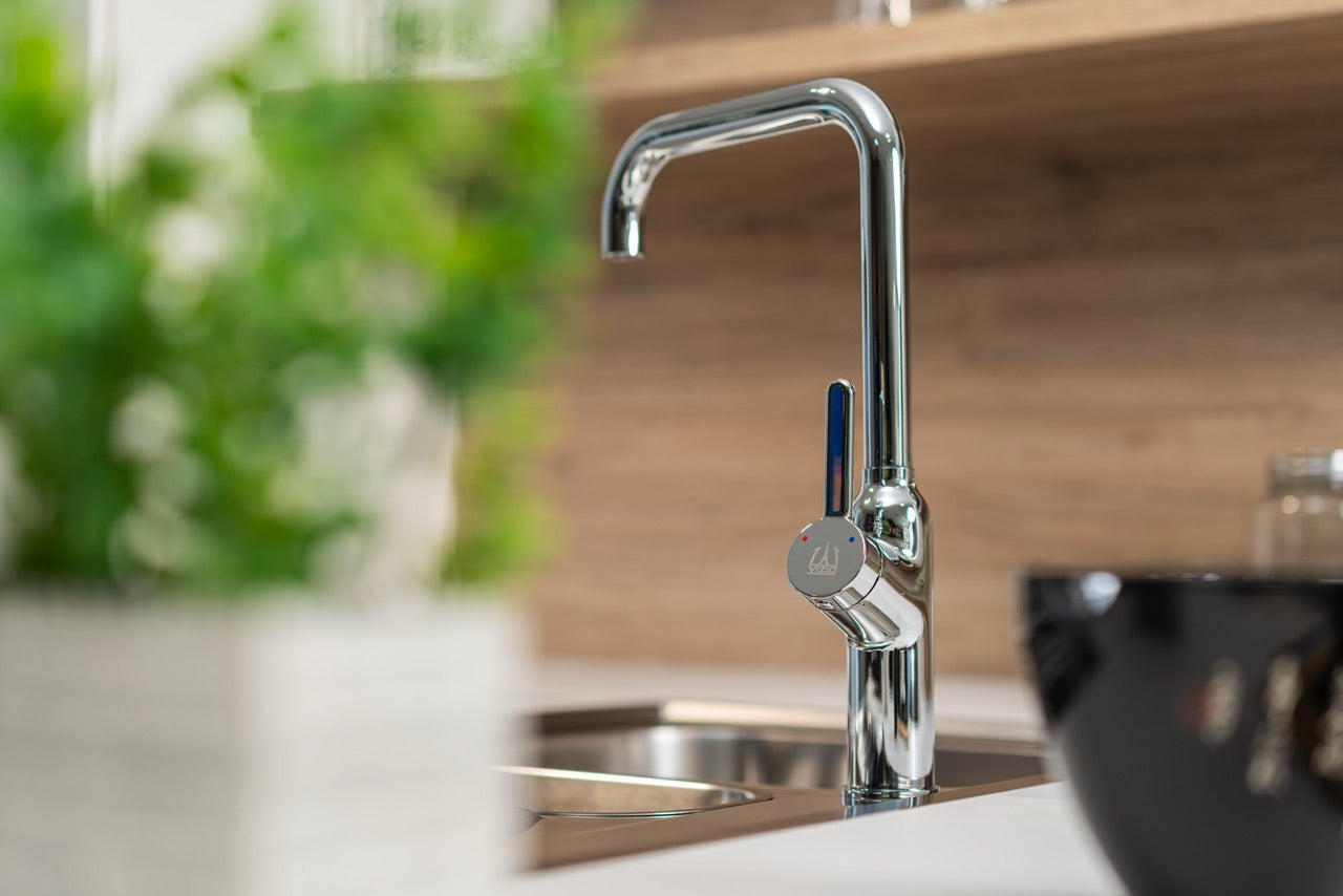 Rubinetto cucina monocomando, BOD, canna a N girevole a 360°, Cromato