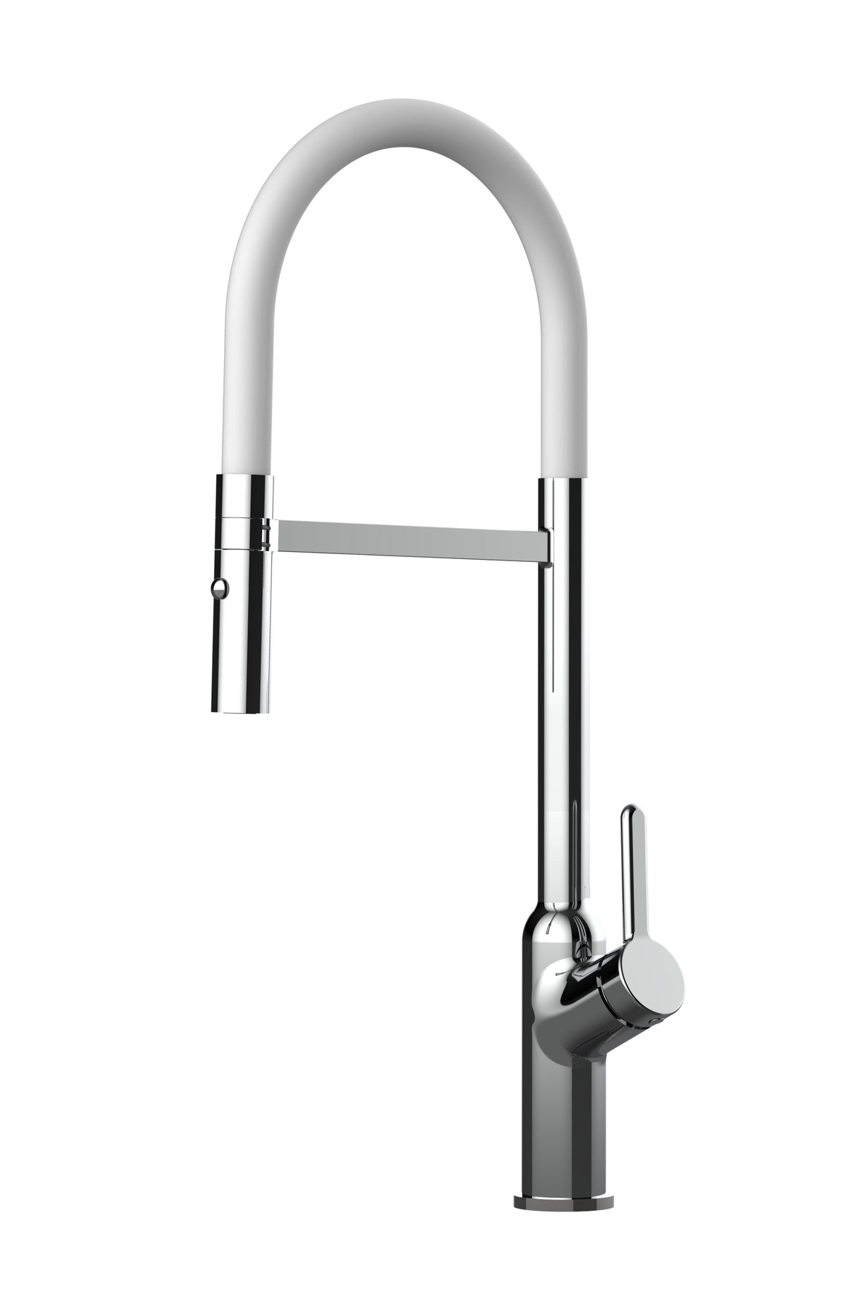 Wasserhahn Küchenarmatur, BOD, mit 360° schwenkbarem Auslauf, abnehmbare 2 strahl Handbrause, Verchromt / Weiß