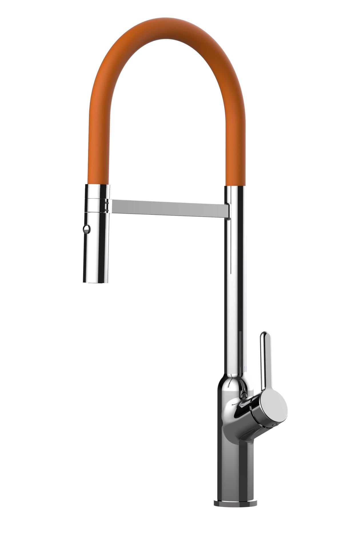 Wasserhahn Küchenarmatur, BOD, mit 360° schwenkbarem Auslauf, abnehmbare 2 strahl Handbrause, Verchromt / Orange