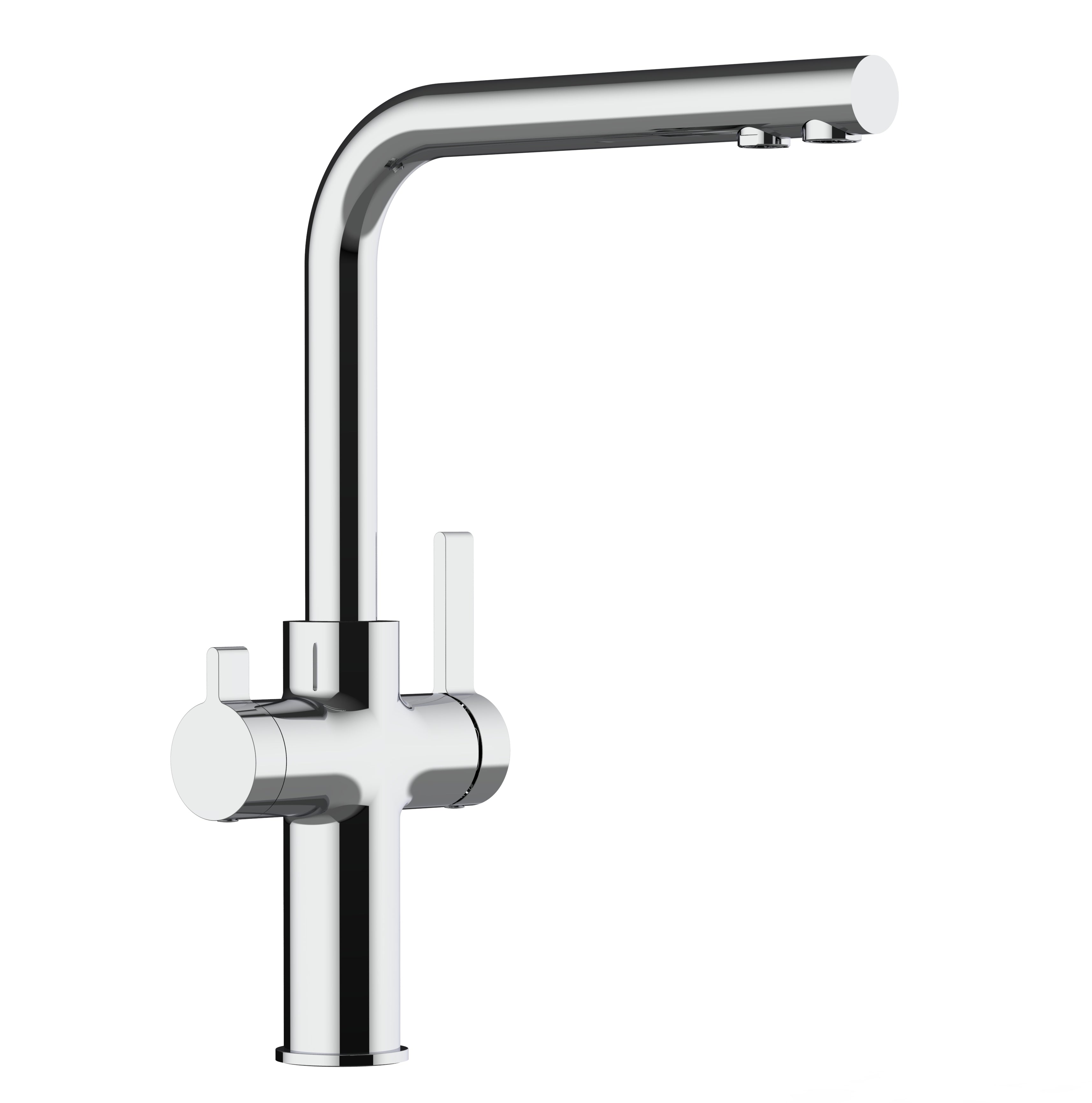 3 Way Kitchen Filter Tap, FC, with 360° Swivel L-Spout, Chrome