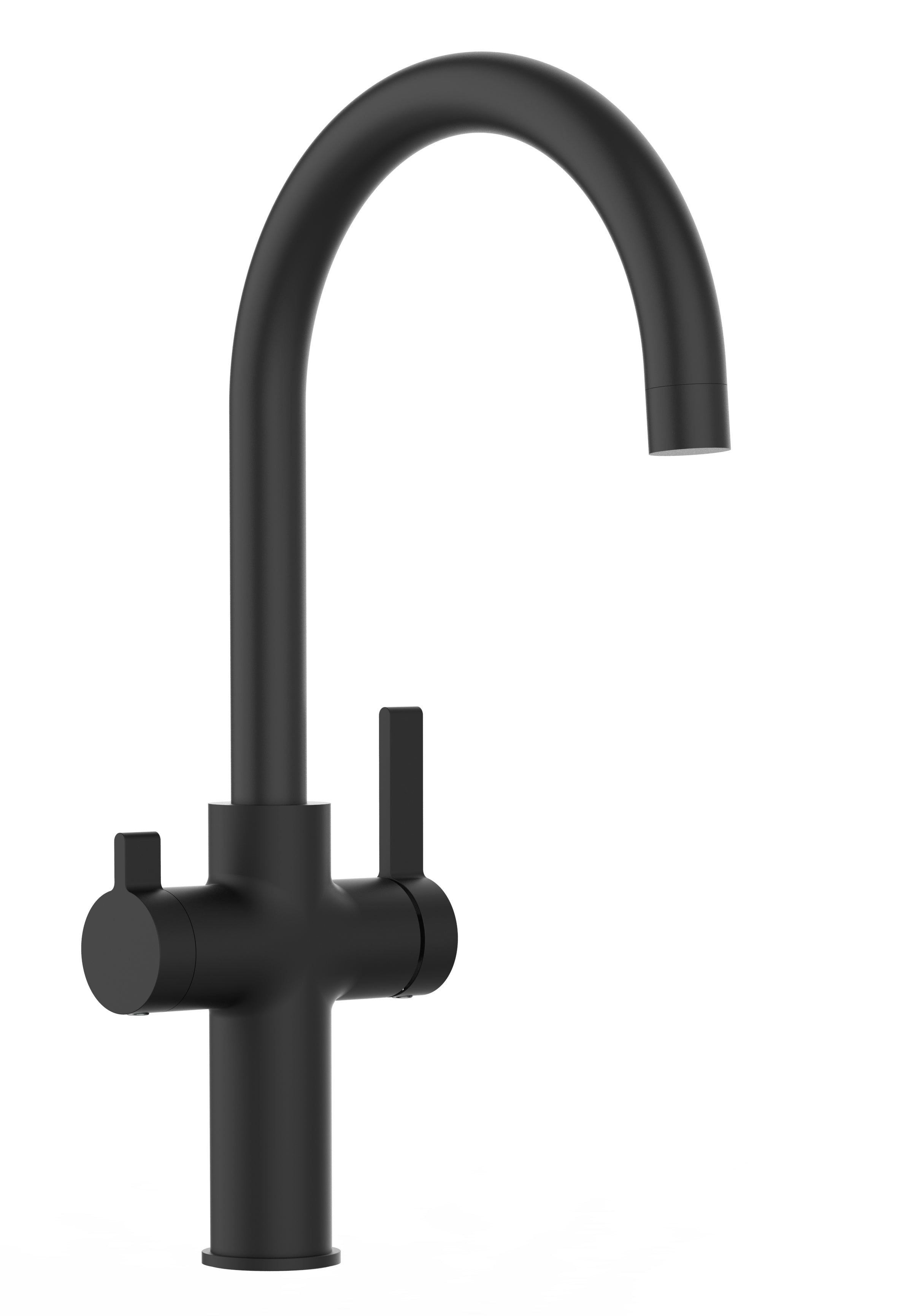 3 Way Kitchen Filter Tap, FC, with 360° Swivel U-Spout, Matte Black