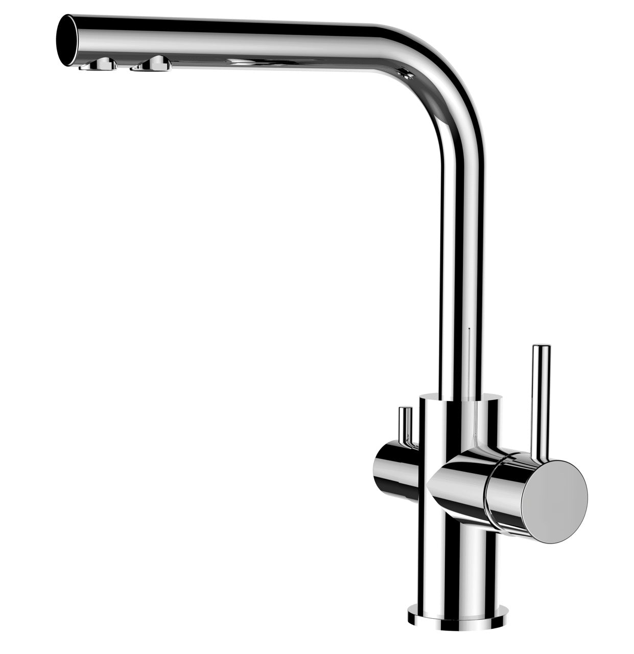 3 Way Kitchen Filter Tap, FL, with 360° Swivel L-Spout, Chrome