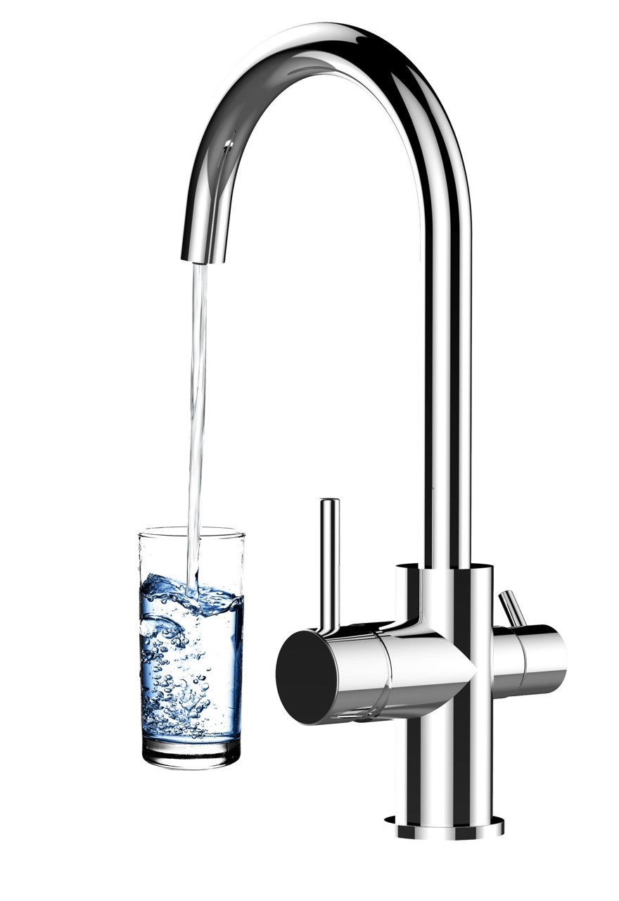 3 Way Kitchen Filter Tap, FL, with 360° Swivel U-Spout, Chrome
