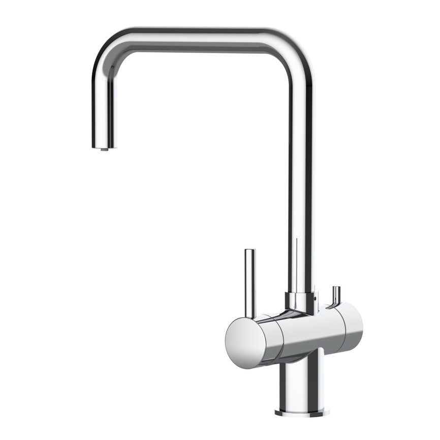 4 Way Kitchen Filter Tap in Solid STAINLESS STEEL, with 360° Swivel N-Spout, Polished