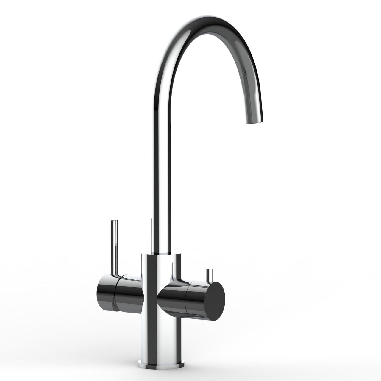 5 Way Kitchen Filter Tap in Solid STAINLESS STEEL, with 360° Swivel U-Spout, Polished