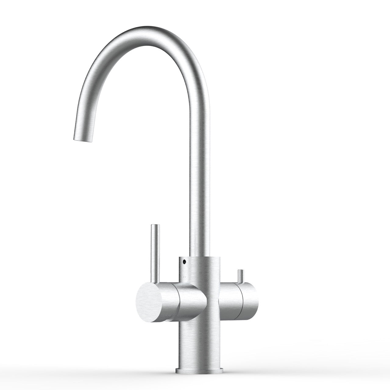5 Way Kitchen Filter Tap in Solid STAINLESS STEEL, with 360° Swivel U-Spout, Brushed