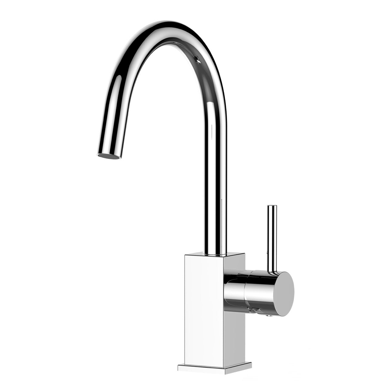 Kitchen Tap, Single lever, QU, with 360° swivel U-Spout, Chrome