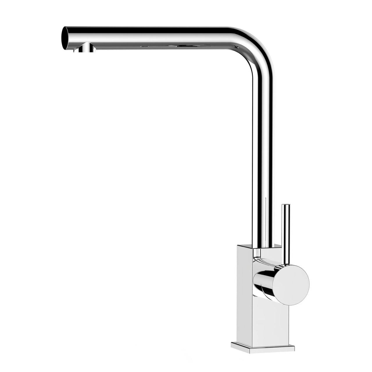 Kitchen Tap, Single lever, QU, with 360° swivel L-Spout, Chrome