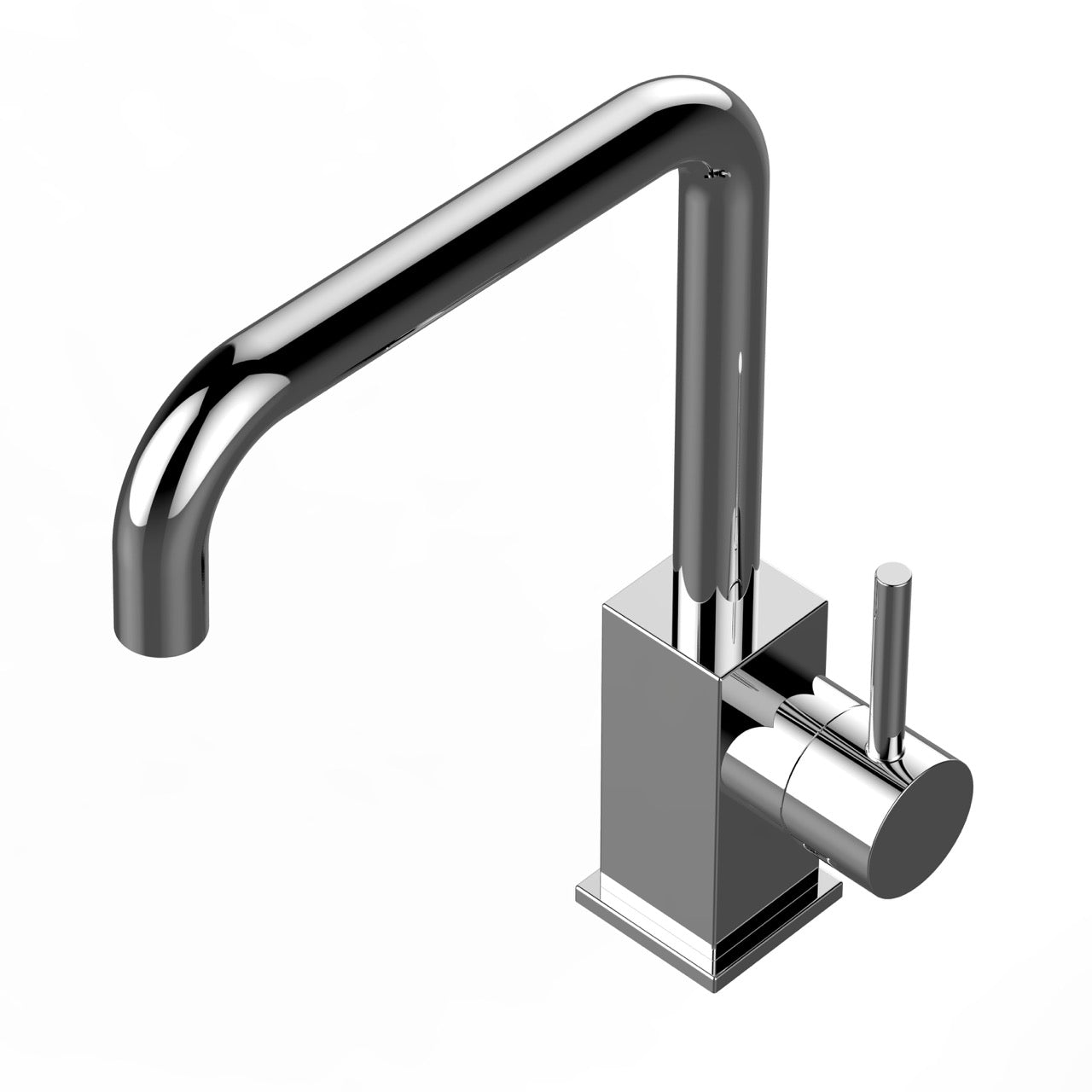 Kitchen Tap, Single lever, QU, with 360° swivel N-Spout, Chrome