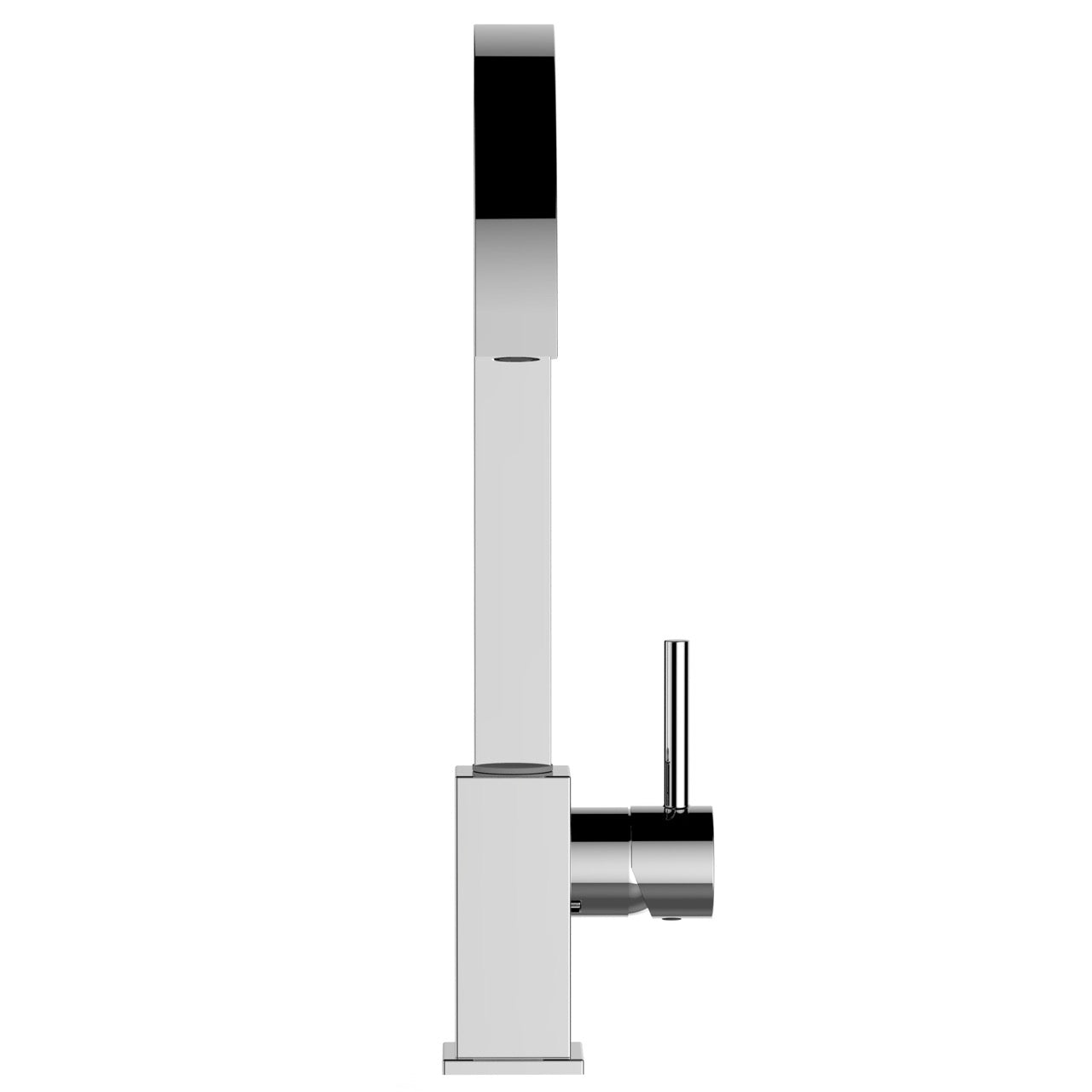 Rubinetto cucina monocomando, QU, canna a U ultra-piatta girevole a 360°, Cromato