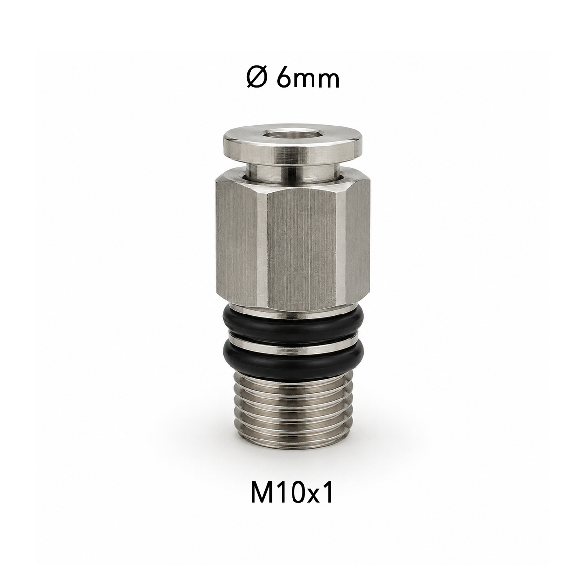 Drinking Water Connection Joint AISI 316, 10x1 to ⌀ 6mm, Replace Standard Flexible Tubes