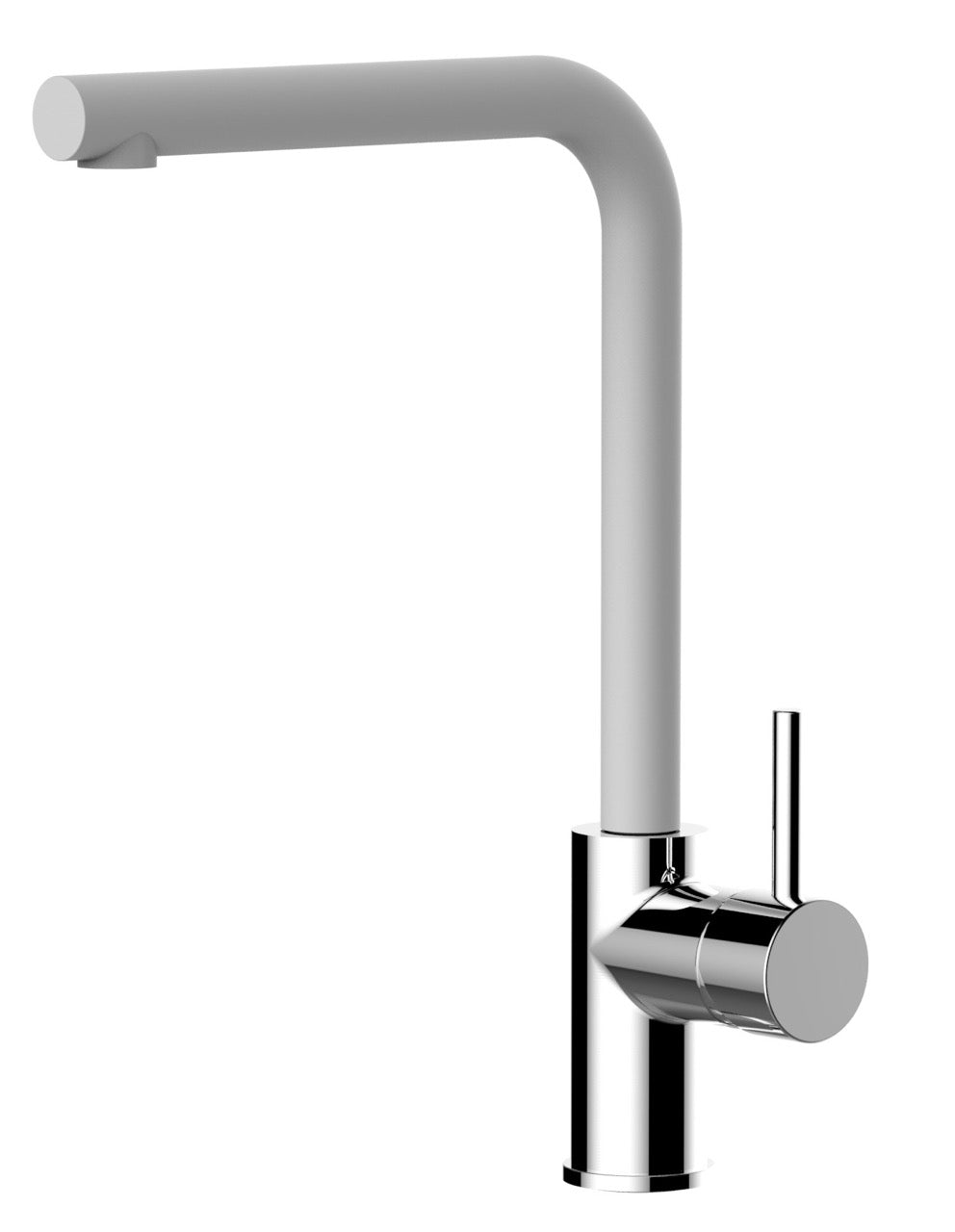 Kitchen Tap, Single lever, SM, with 360° swivel L-Spout, Chrome / White Quartz