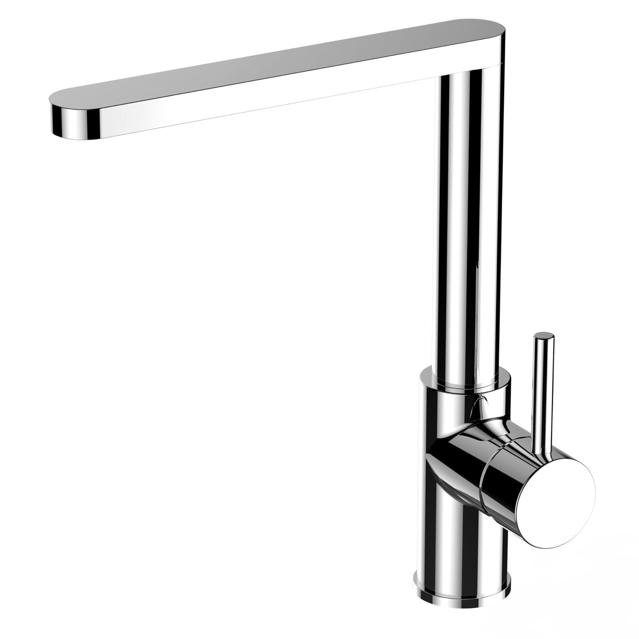 Kitchen Tap, Single lever, SM, with 360° swivel flat Spout, Chrome