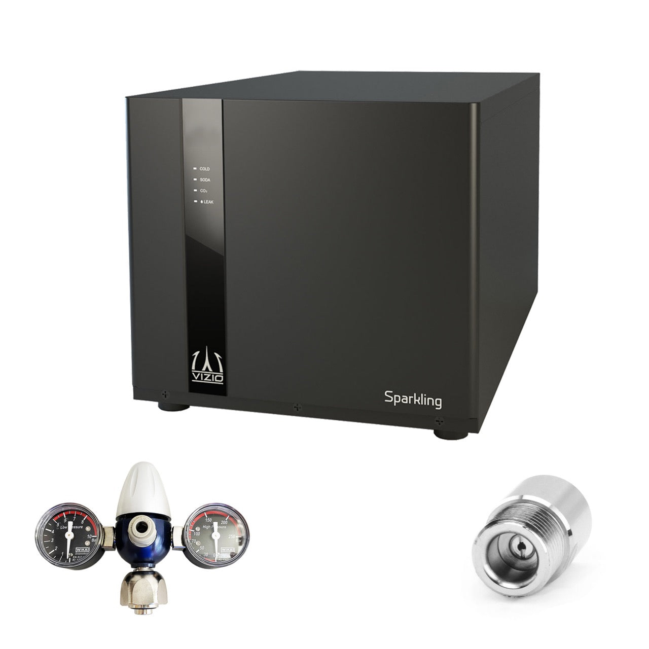 Sparkling Water Machine, CO2 Carbonator, Enjoy Fresh, Chilled & Still Water + CO₂ Pressure Reducer + Adapter for Standard 425 g CO₂ Cylinders