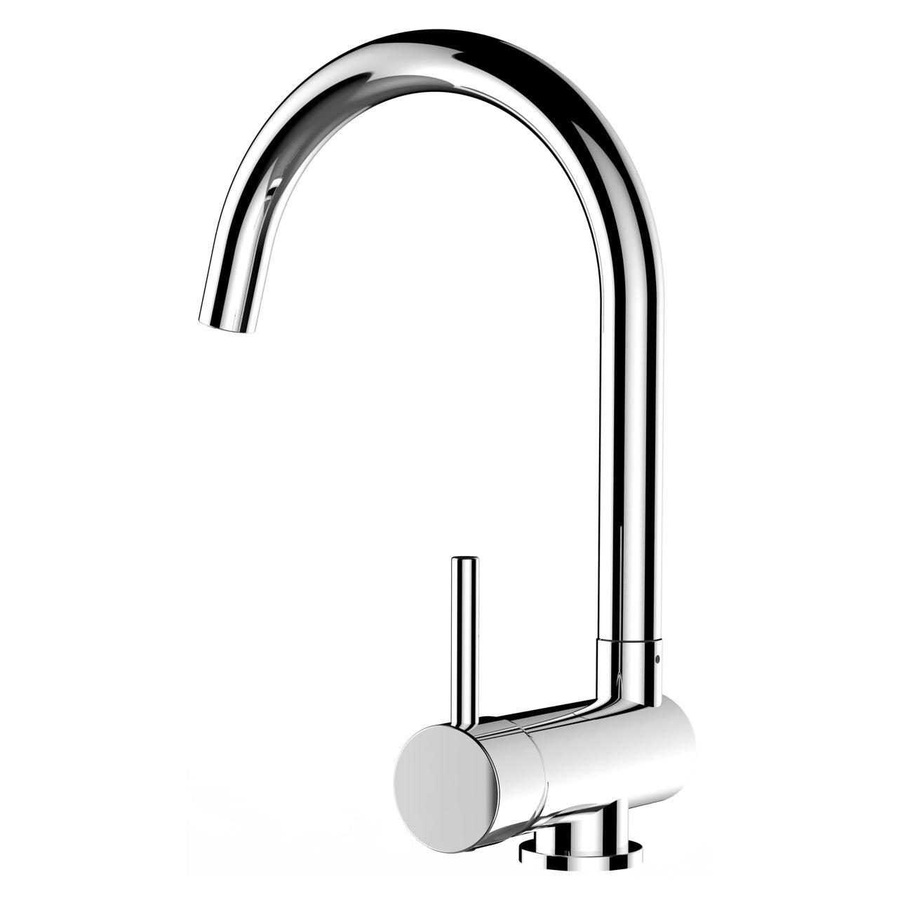 Under Window Kitchen Tap, folding spout to reach 6 cm, with 360° swivel U-Spout, Chrome