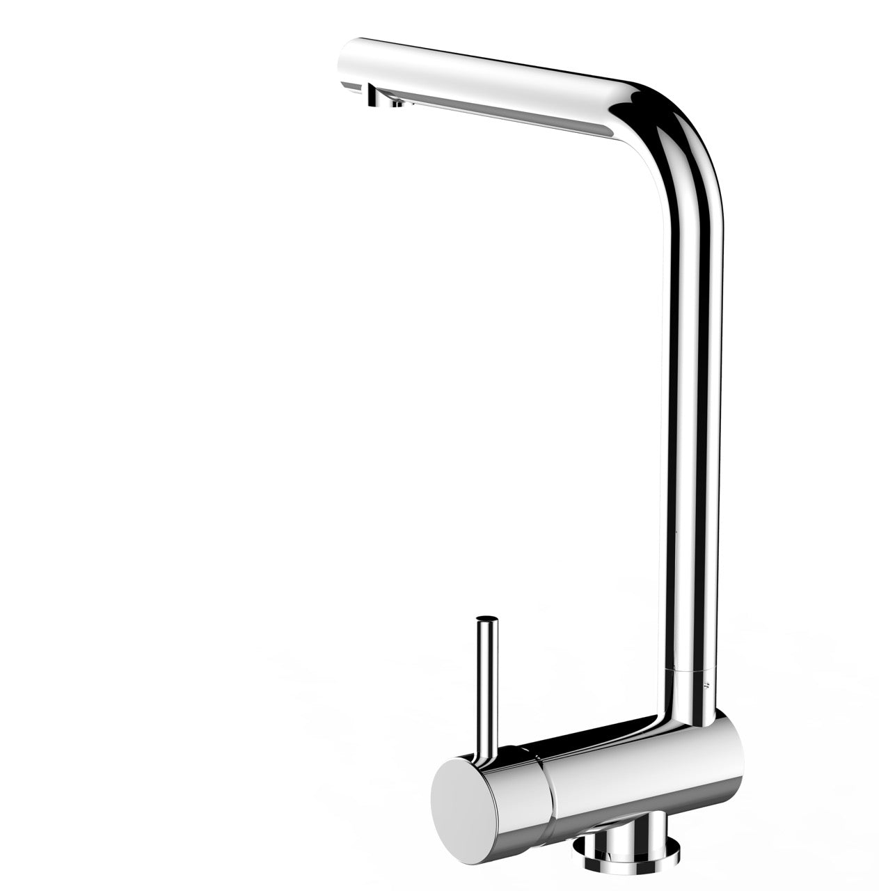Under Window Kitchen Tap, folding spout to reach 6 cm, with 360° swivel L-Spout, Chrome