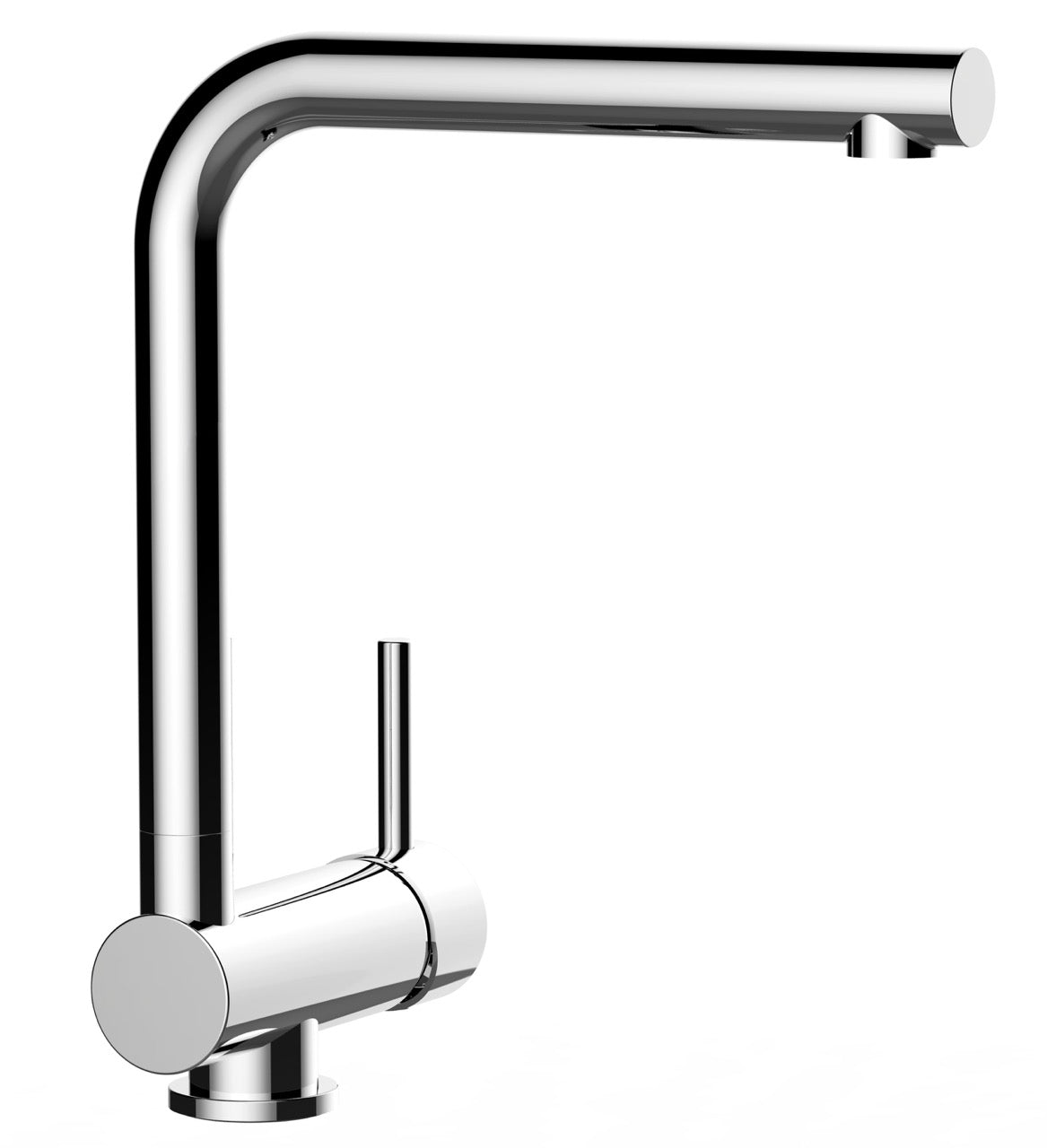 Under Window Kitchen Tap, folding spout to reach 6 cm, with 360° swivel L-Spout, Chrome