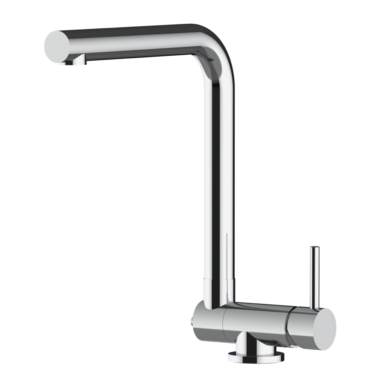 Under Window Kitchen Tap, folding spout to reach 4,5 cm, with 360° swivel L-Spout, Chrome