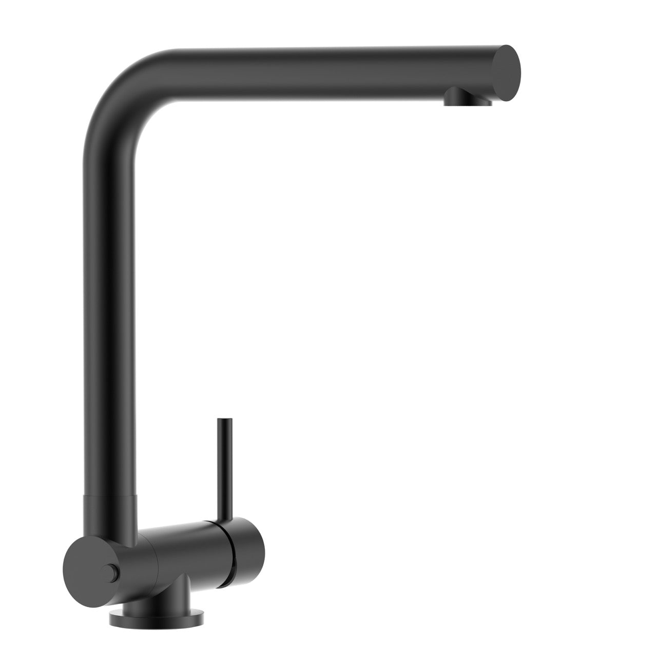 Under Window Kitchen Tap, folding spout to reach 4,5 cm, with 360° swivel L-Spout, Matte Black
