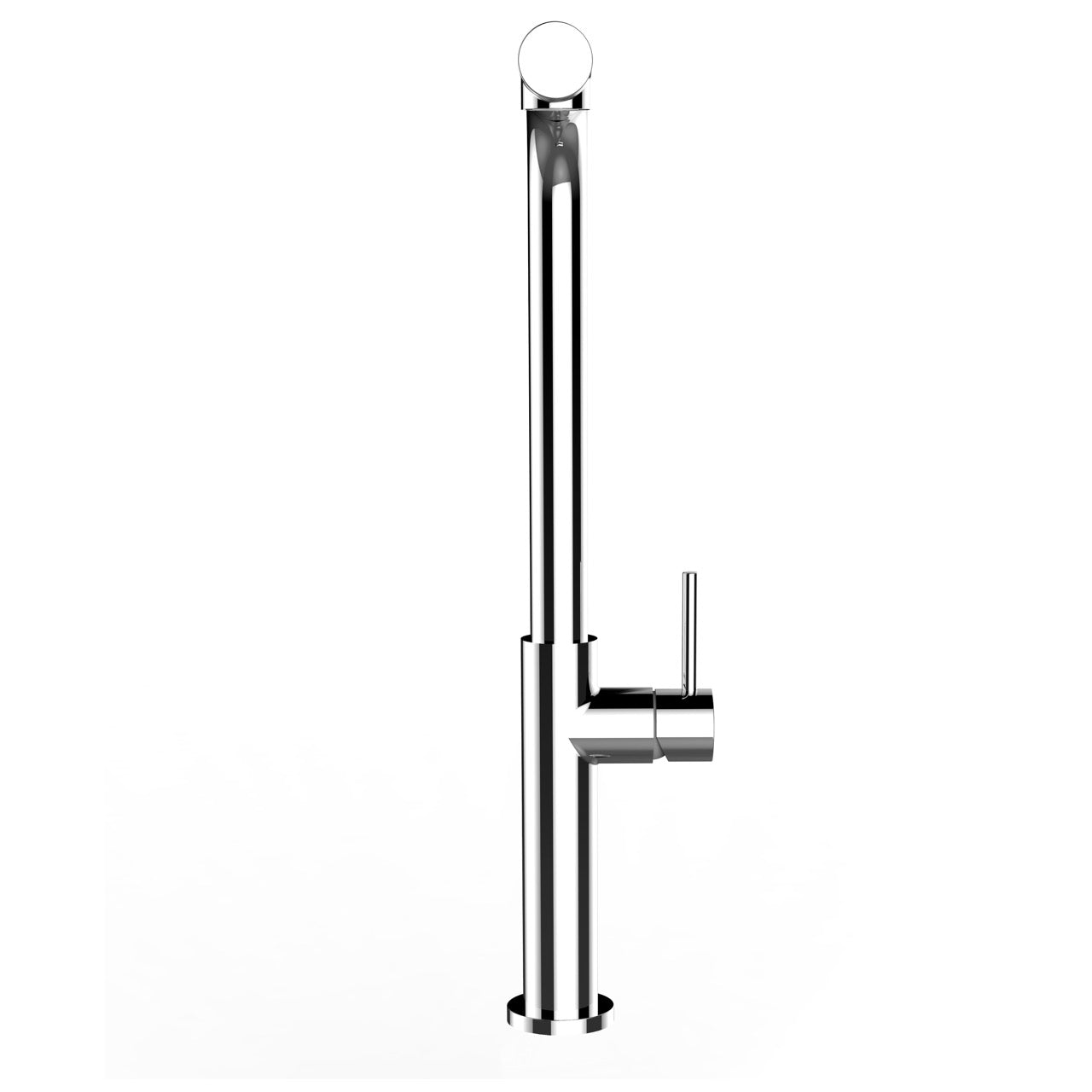 Kitchen Tap, Single lever, TC, with 360° swivel L-Spout, Chrome