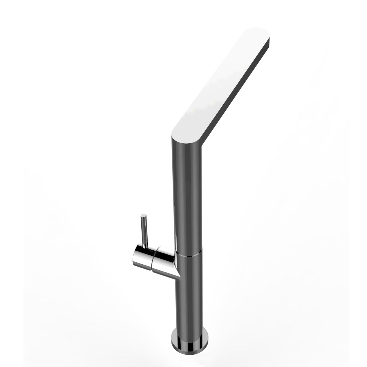 Kitchen Tap, Single lever, TC, with 360° swivel flat Spout, Chrome