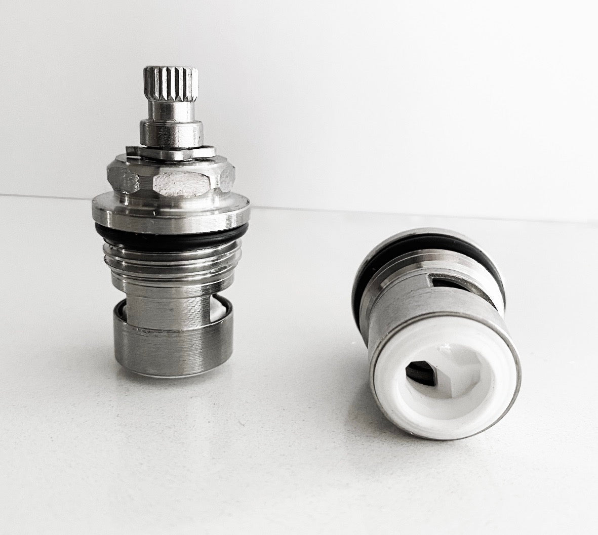 1/2" Ceramic Headwork in Surgical Steel AISI 316 for filter water channel 90° opening range