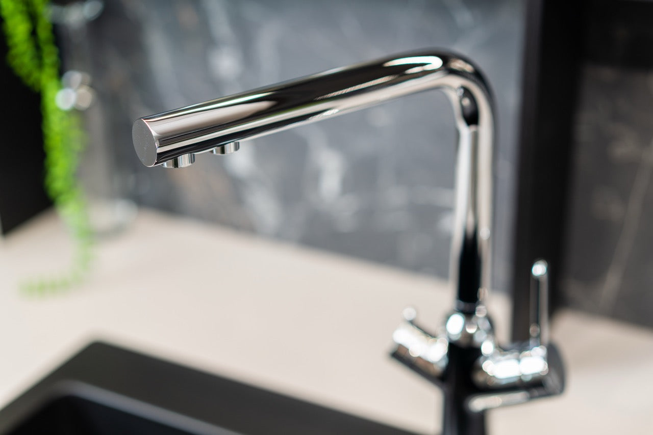 4 Way Kitchen Filter Tap, BOD, with 360° Swivel L-Spout, Chrome