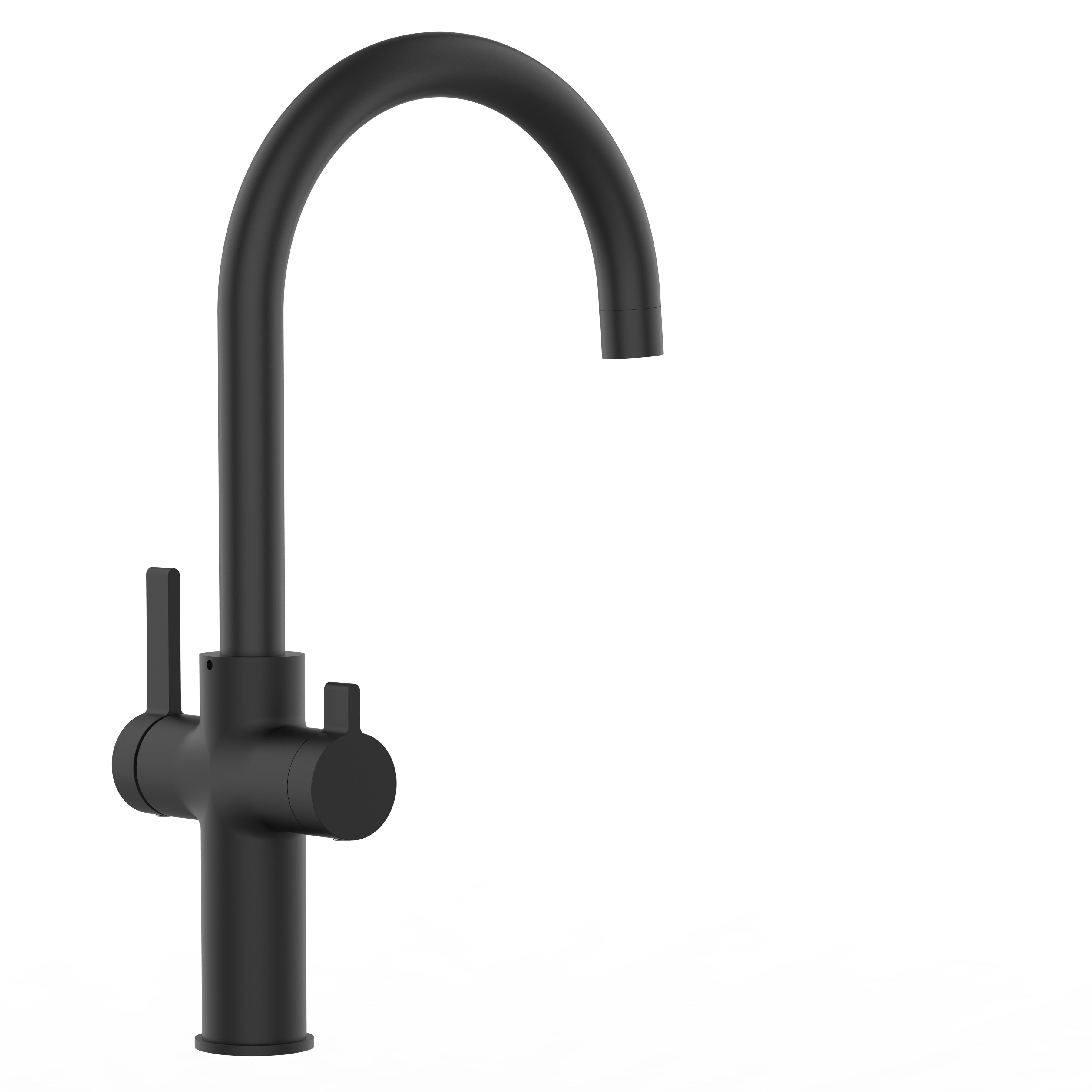 3 Way Kitchen Filter Tap, FC, with 360° Swivel U-Spout, Matte Black