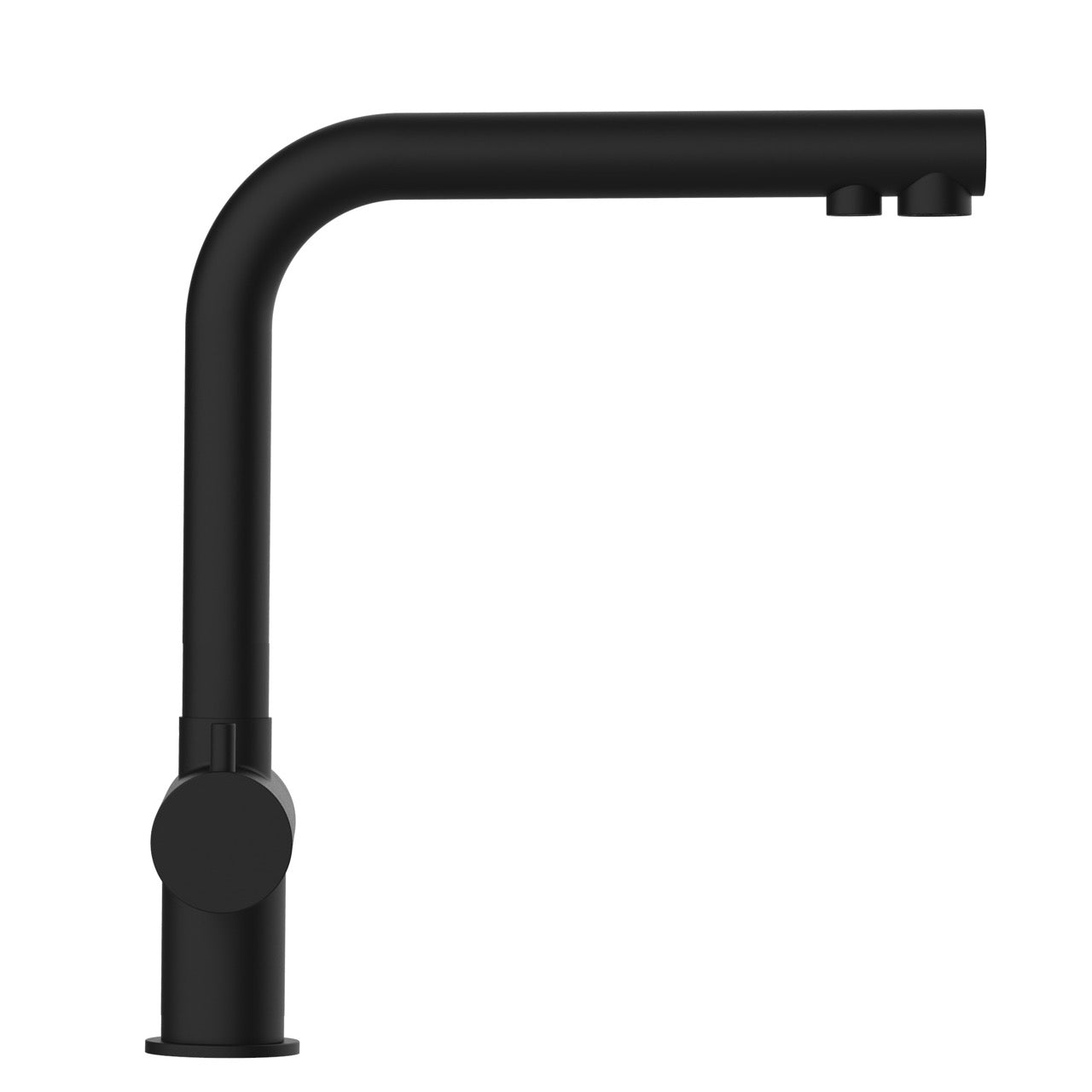 KIT 3 Way Kitchen Filter Tap in Solid STAINLESS STEEL, with 360° Swivel L-Spout, Matt Black PVD + Wertach ULTRAFLAT Reverse Osmosis Filter System