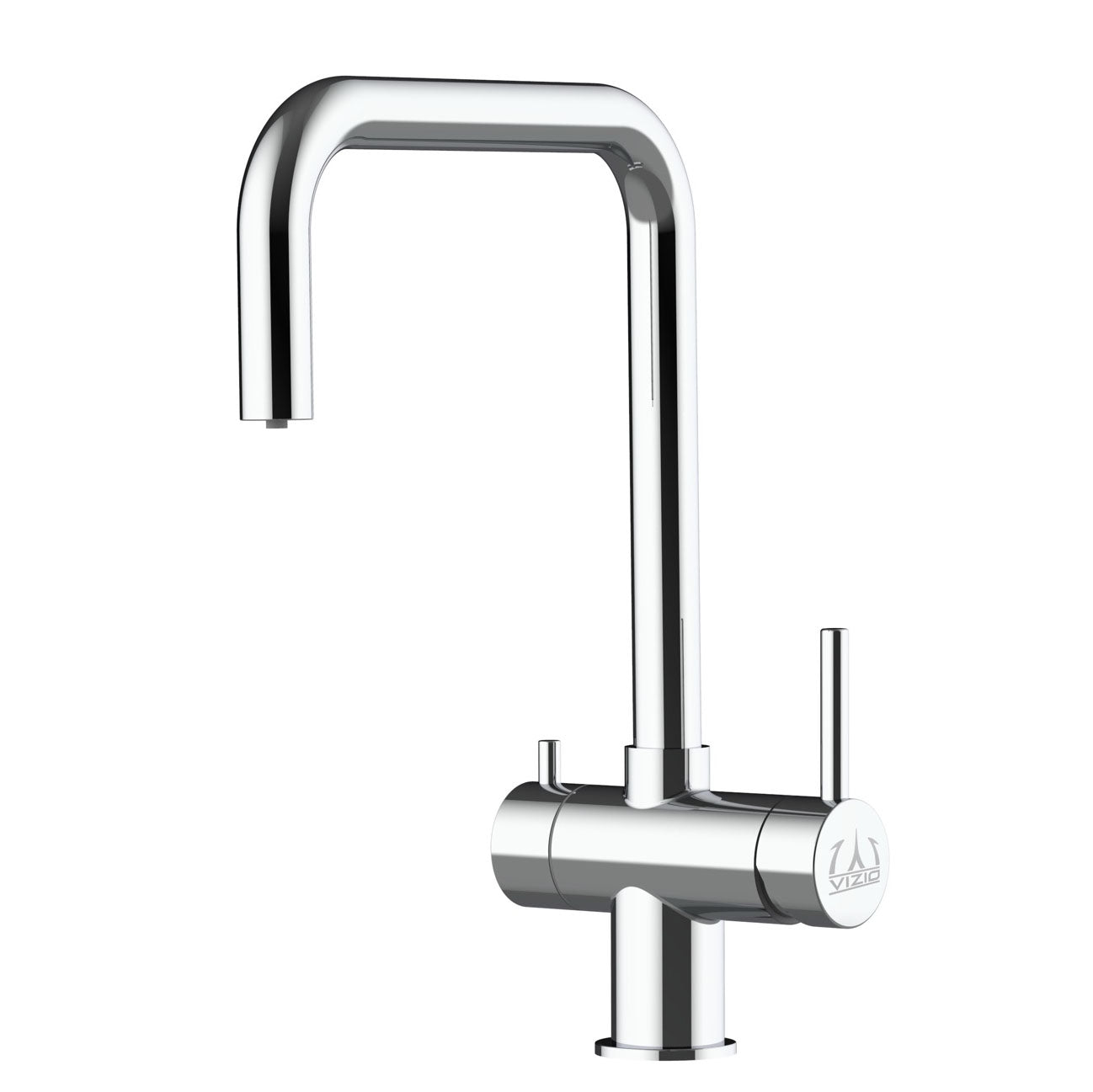 3 Way Kitchen Filter Tap in Solid STAINLESS STEEL, with 360° Swivel N-Spout, Polished