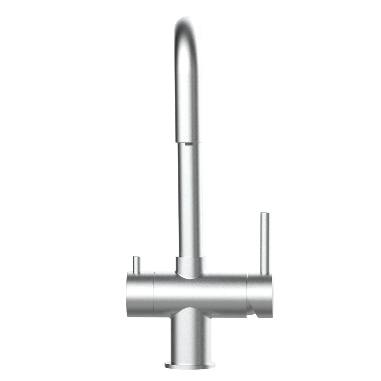3 Way Kitchen Filter Tap in Solid STAINLESS STEEL, with 360° Swivel N-Spout, Brushed