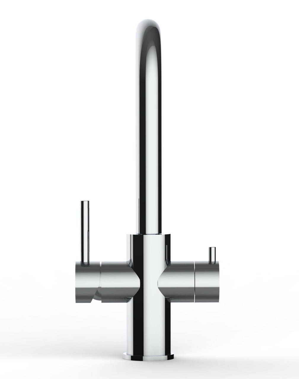 5 Way Kitchen Filter Tap in Solid STAINLESS STEEL, with 360° Swivel L-Spout, Polished