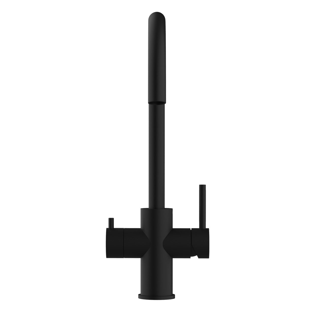 5 Way Kitchen Filter Tap in Solid STAINLESS STEEL, with 360° Swivel U-Spout, Matt Black PVD