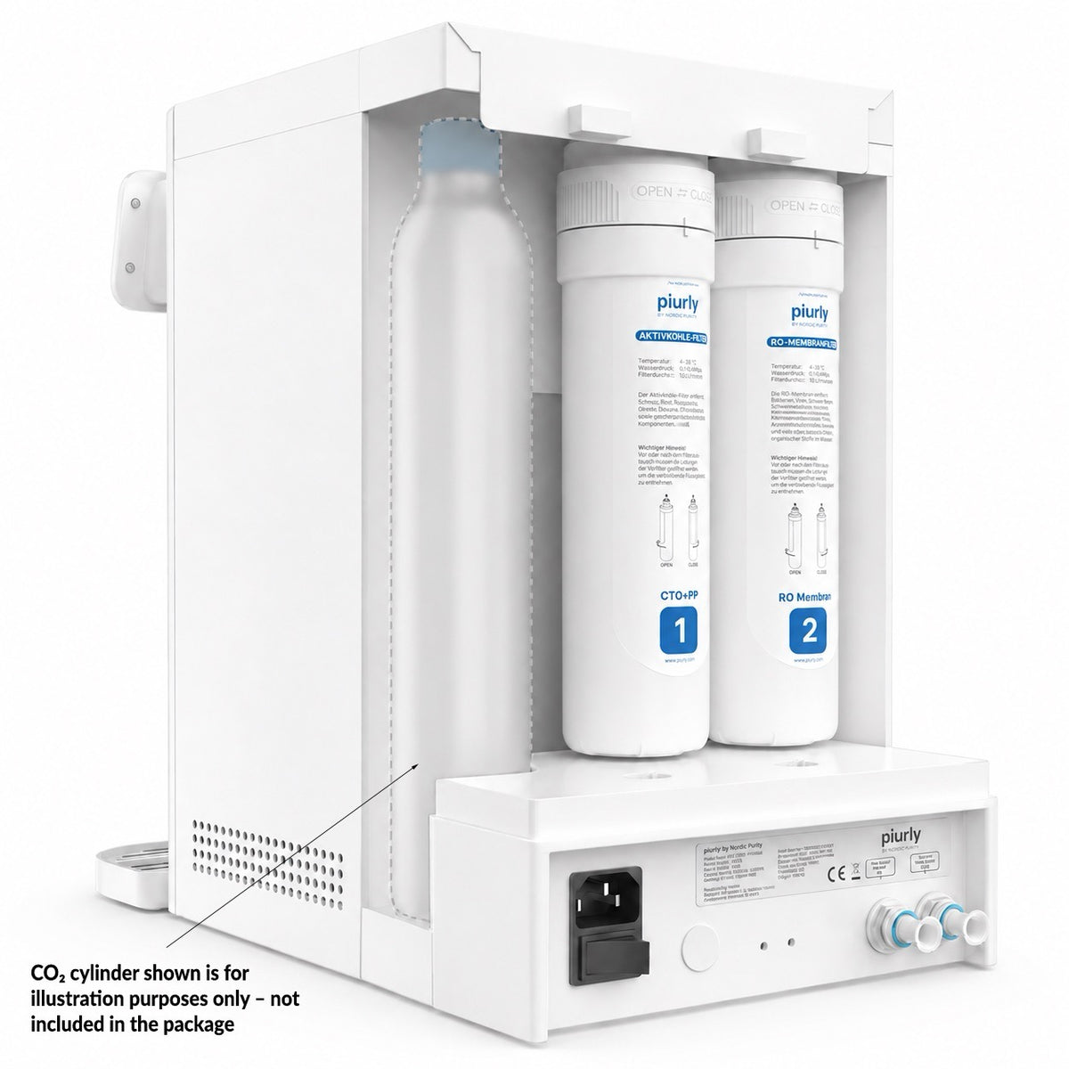 H2OMaster Countertop RO Filter & Sparkling Machine - White