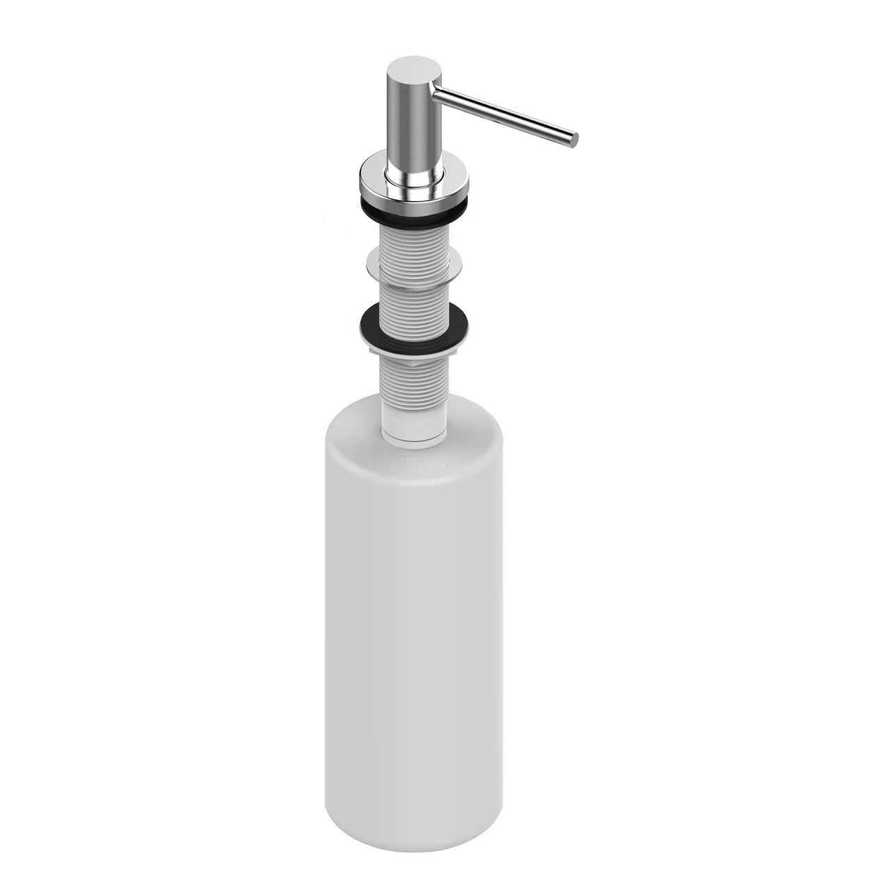 Stainless Steel Soap Dispenser, Polished Finish, Removable Top for Easy Refill