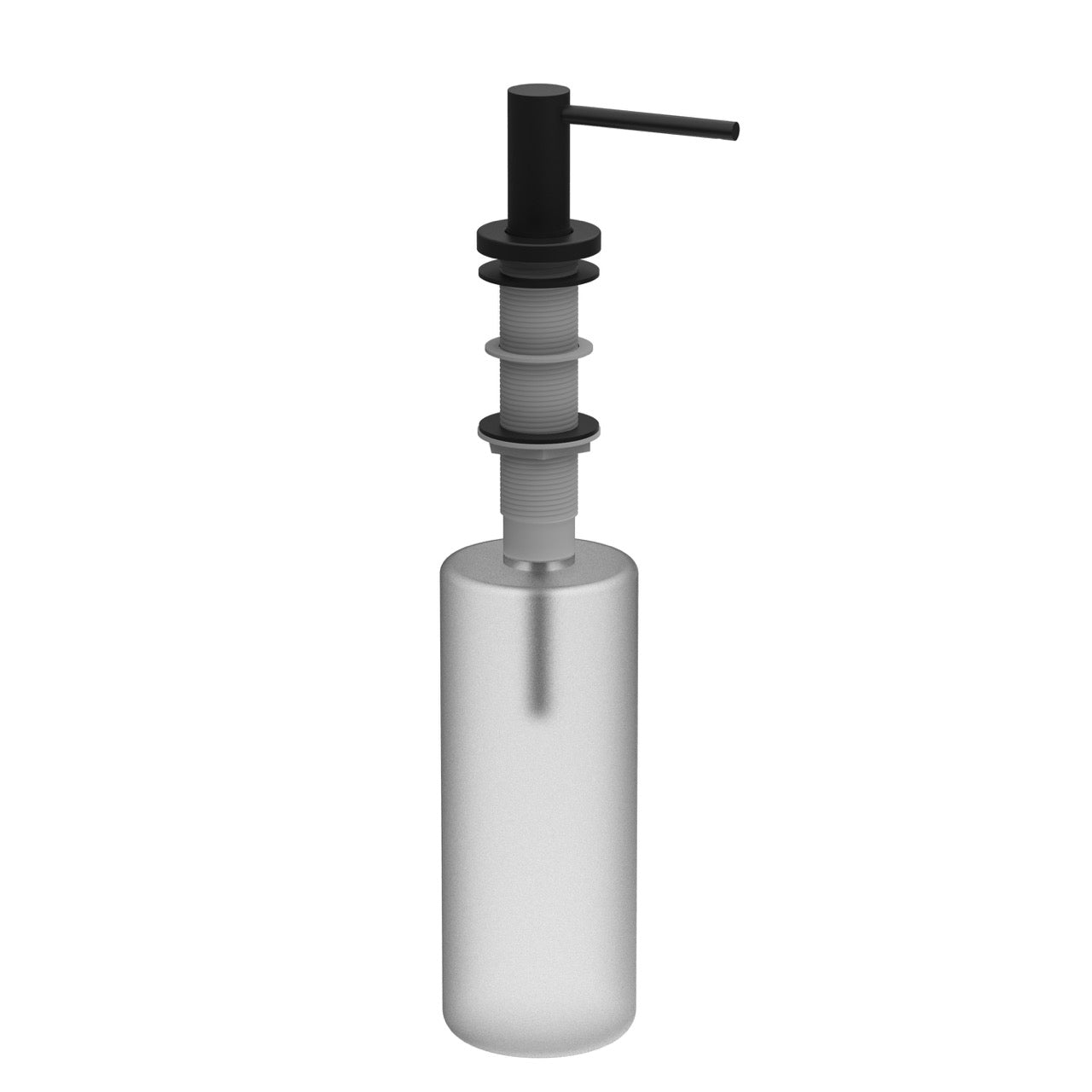 Stainless Steel Soap Dispenser, Matte Black Finish, Removable Top for Easy Refill