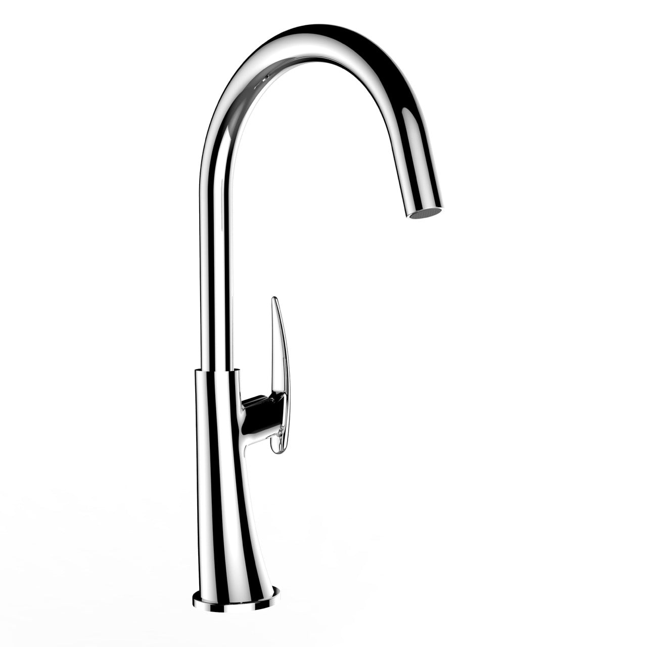 Kitchen Tap, Single lever, LEAF, with 360° swivel U-Spout, Chrome