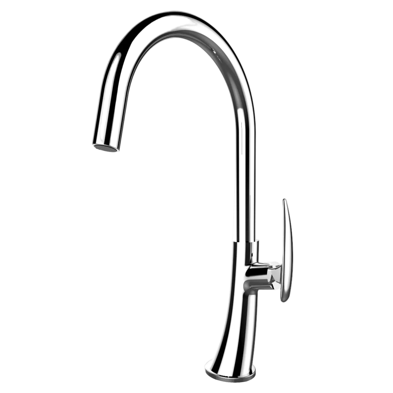 Kitchen Tap, Single lever, LEAF, with 360° swivel U-Spout, Chrome