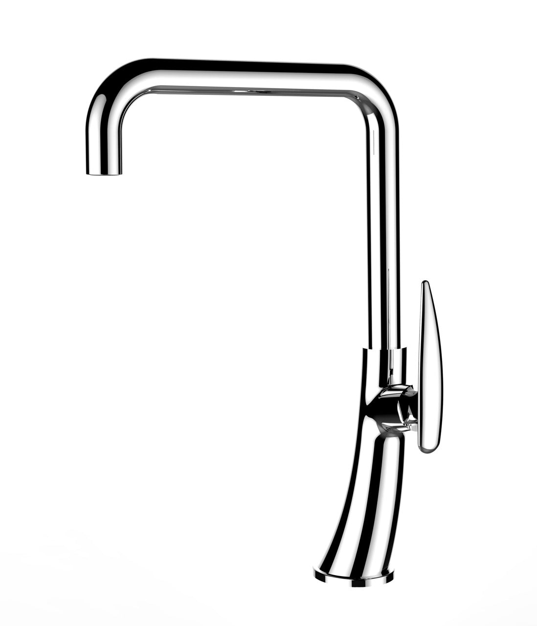 Kitchen Tap, Single lever, LEAF, with 360° swivel N-Spout, Chrome