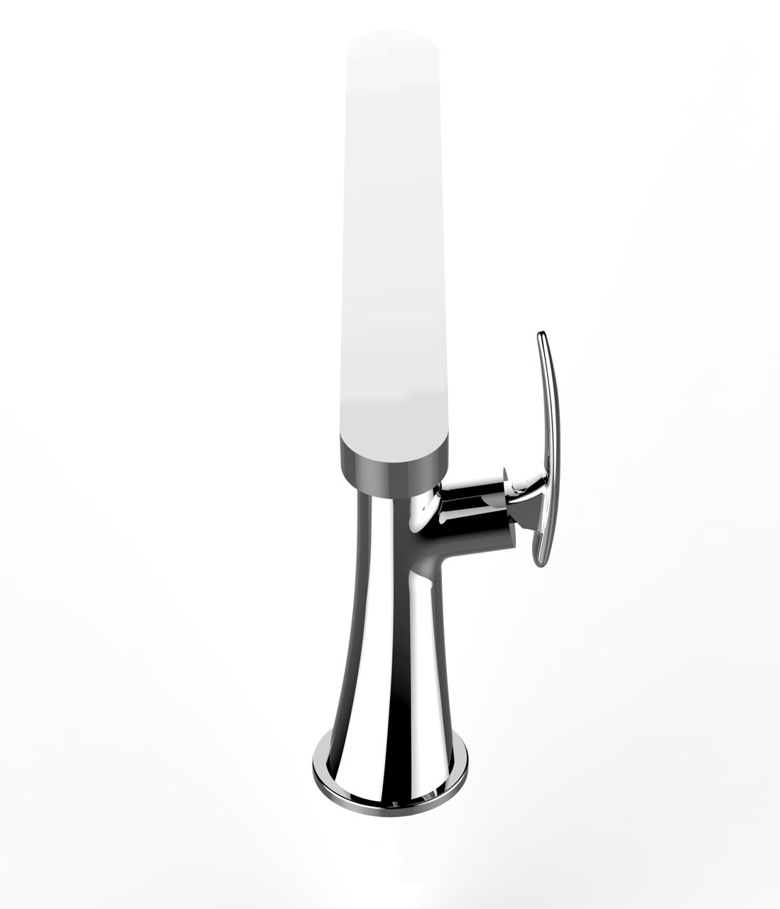 Kitchen Tap, Single lever, LEAF, with 360° swivel flat Spout, Chrome