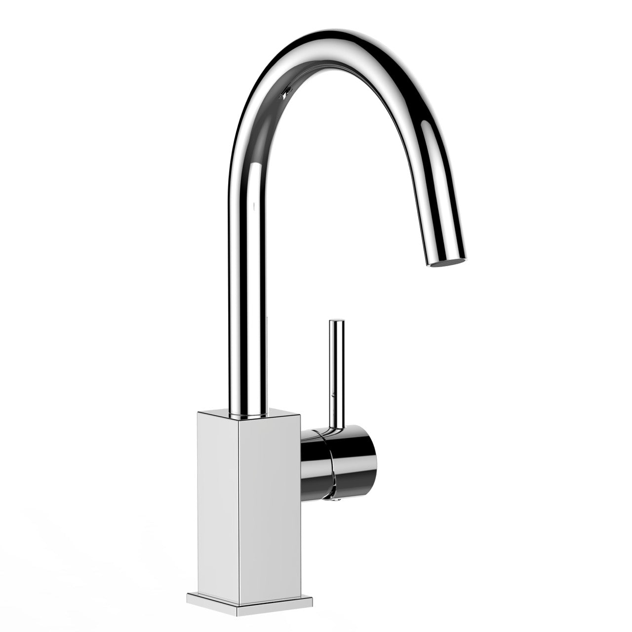 Kitchen Tap, Single lever, QU, with 360° swivel U-Spout, Chrome