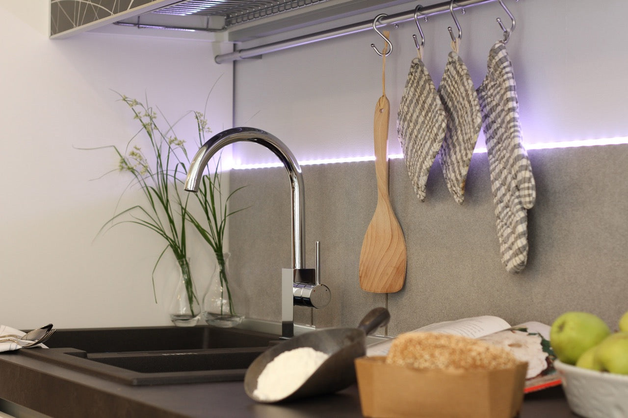 Kitchen Tap, Single lever, QU, with 360° swivel U-Spout, Chrome