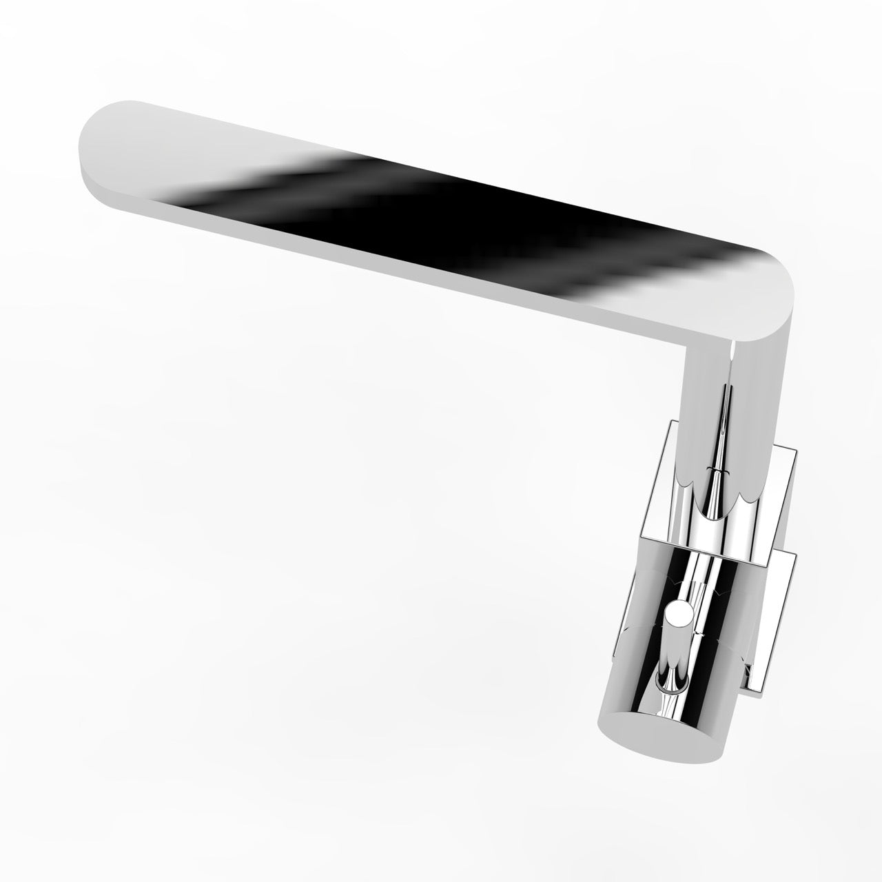 Rubinetto cucina monocomando, QU, canna ultra-piatta girevole a 360°, Cromato