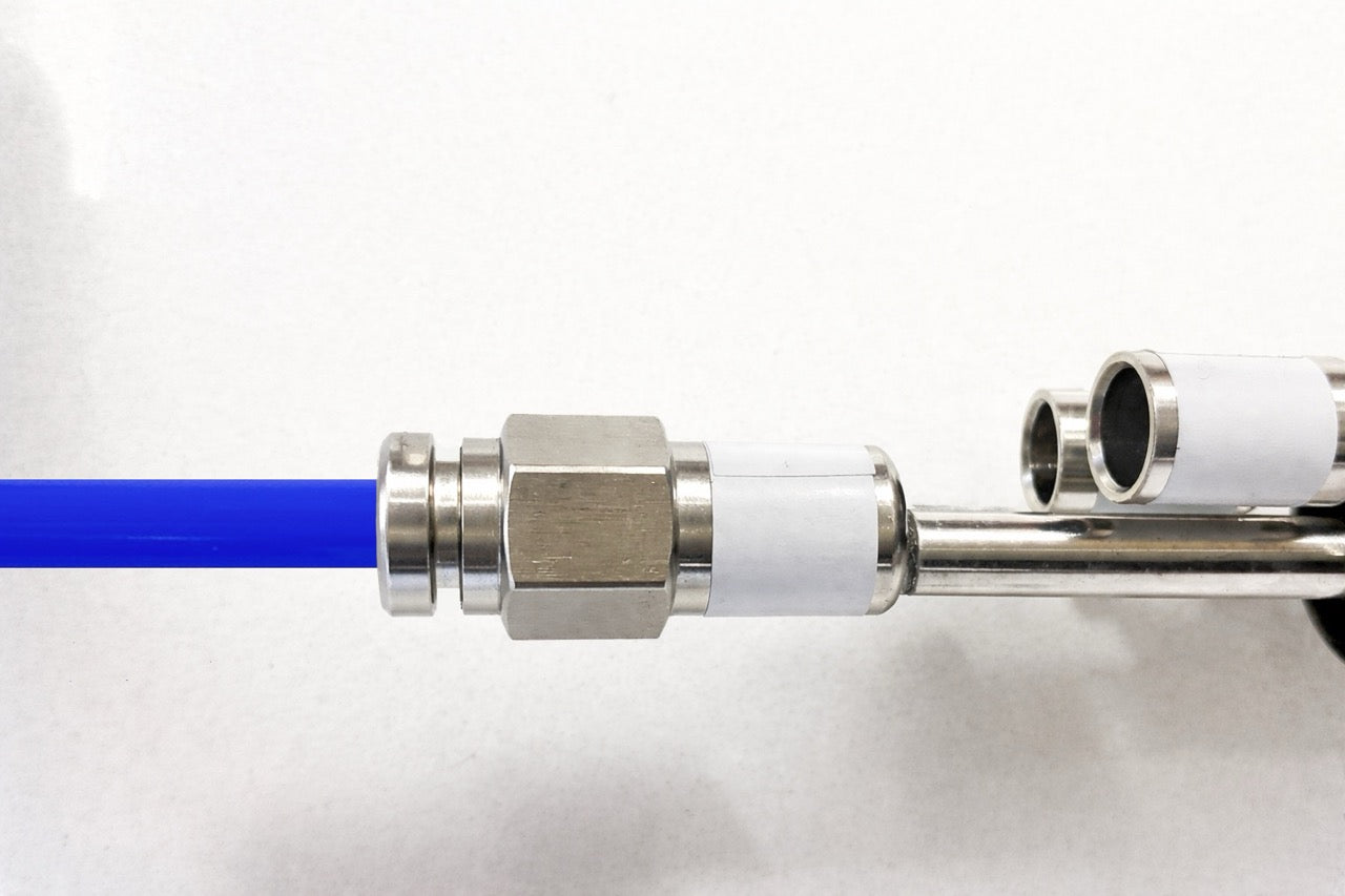 Raccordo Acqua Potabile in Inox Aisi 316 da 10x1 a ⌀ 6mm per sostituzione Flessibili standard in ottone